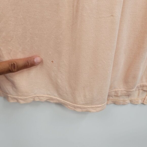 All Saints V-Neck Off-Shoulder Tee Lightweight Top Relaxed Fit Large Womens Pink - Picture 7 of 13